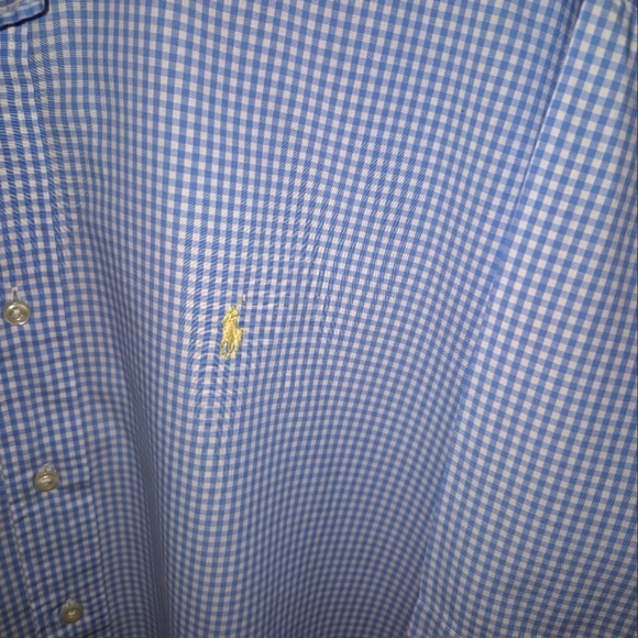 RALPH LAUREN Blue Checkered Men's Shirt - Picture 3 of 5